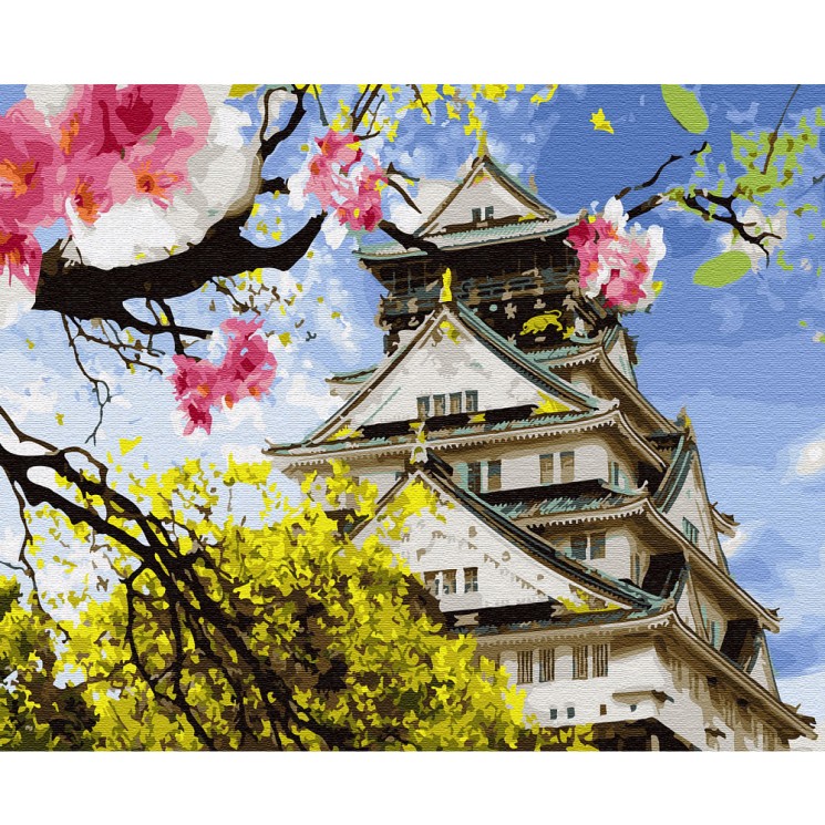 Картины по номерам Molly арт.KH0642 Японская весна (28 цветов) 40х50 см