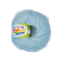 Пряжа ALPINA GRACE (72% супер кид мохер, 28% шелк) 4х25г/210м цв.03 св. голубой