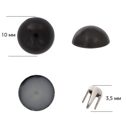 Полубусины установочные MAGIC 4 HOBBY арт.MG.9690 10 мм цв.134 черный уп.100г упак