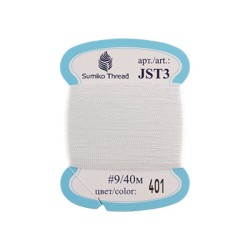 Нитки для вышивания SumikoThread JST3 9 100% шелк 40 м цв.401 белый