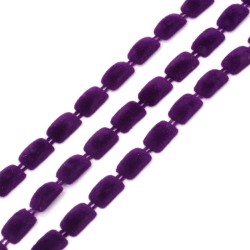 Тесьма пластиковая арт.TBY A2014-02 цв.2 фиолетовый разм.8х13мм уп.9.14м
