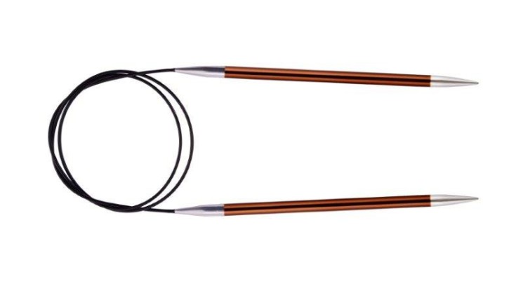47162 Knit Pro Спицы круговые Zing 5,5мм/100см, алюминий
