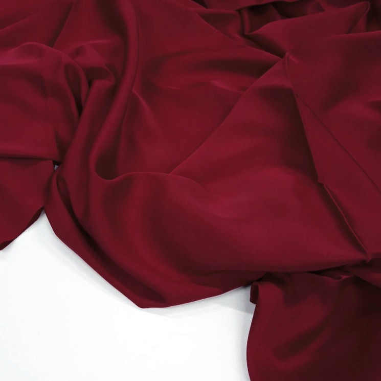 Ткань шелк Армани 90г/м 97% ПЭ 3% Спандекс шир.150см арт.АШ2174.11 цв.11 красный(марсала) уп.5м
