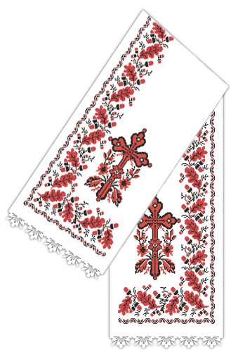 Набор для вышивания рушника для икон КАРОЛИНКА арт. КРИ-04 Божник мужской 25х140 см