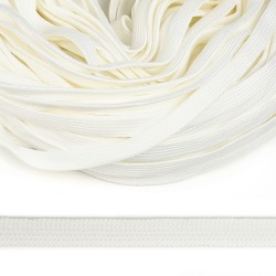 Шнур плоский полиэфир 15 мм классическое плетение цв.белый уп.50 м