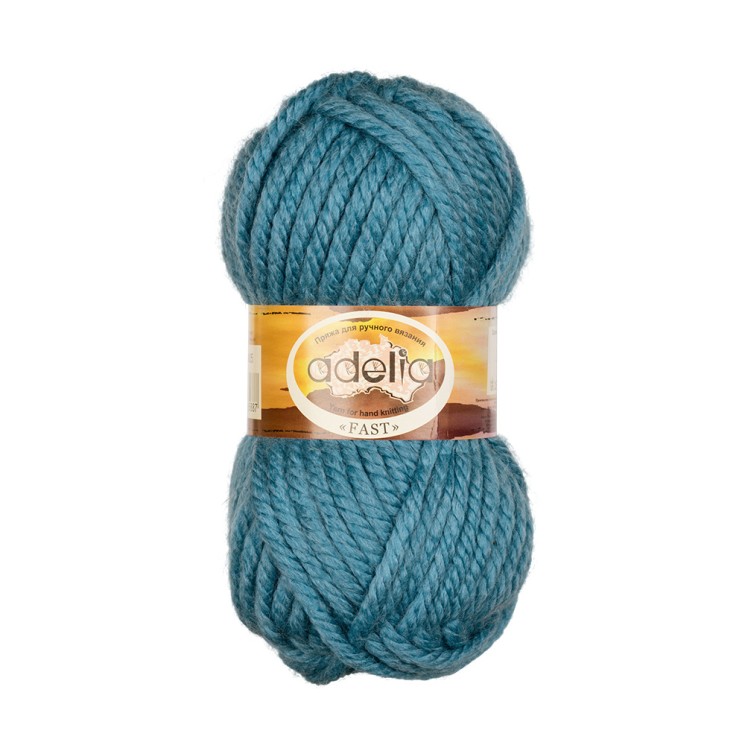 Пряжа ADELIA FAST (78% акрил, 22% шерсть) 3х150г/45м цв.05 морская волна