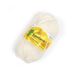 Пряжа для вязания КАМТ Бамбино (35% шерсть меринос, 65% акрил) 10х50г/150м цв.001 суровый