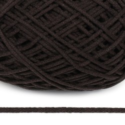 Шнур для вязания круглый х/б 06мм 60184/200 цв.т.коричневый уп.200м