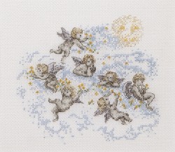 Набор для вышивания THEA GOUVERNEUR арт.575 Маленькие ангелы 20х18 см