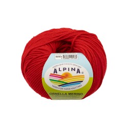 Пряжа ALPINA ORNELLA MERINO (100% мериносовая шерсть) 10х50г/125м цв.563 красный