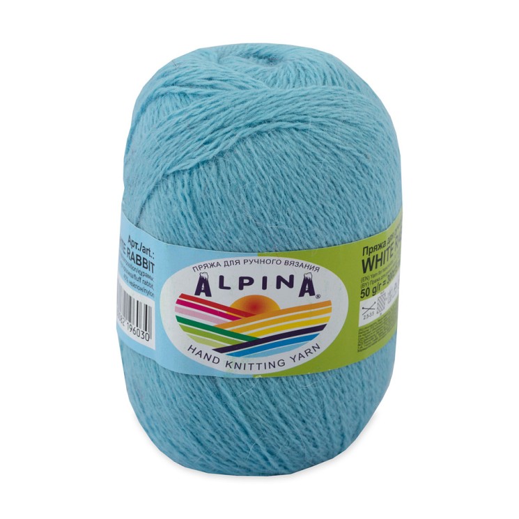 Пряжа ALPINA WHITE RABBIT (55% пух кролика, 45% нейлон) 10х50г/300м цв.241 голубой