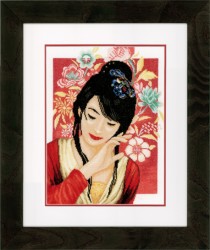 Набор для вышивания LANARTE арт.PN-0150000 Asian flower girl 39х28 см