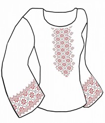 Набор для вышивания женской рубашки КАРОЛИНКА арт. КБСН(хб)-10 85х145 см (размер 44-56) упак (1 шт)