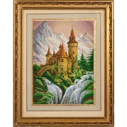 Рисунок на ткани (Бисер) КОНЁК арт. 1229 Замок в горах 29х39 см