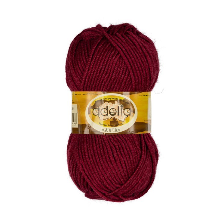 Пряжа ADELIA ARIA (100% акрил) 5х100г/100м цв.09 бордовый