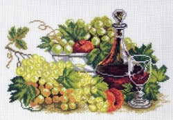 Рисунок на канве МАТРЕНИН ПОСАД арт.28х37 - 0747 Натюрморт с виноградом