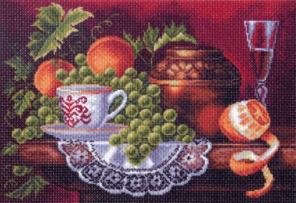 Рисунок на канве МАТРЕНИН ПОСАД арт.37х49 - 1353 Фруктовый пир упак (1 шт)