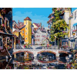Картины по номерам Белоснежка арт.БЛ.461-ART Франция. Альпийская Венеция 40х50 см