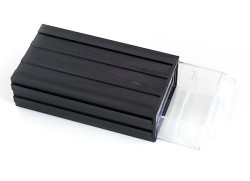 Контейнер для мелочей пластмассовый (11х20х6см) цв. черный