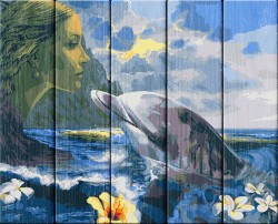 Картины по номерам на деревянной основе ФРЕЯ арт.PKW-1 85 Морская стихия 40х50 см
