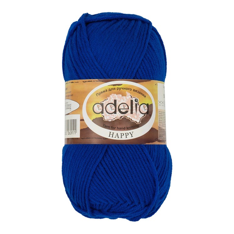 Пряжа ADELIA HAPPY (100% акрил) 10х50г/128м цв.11 яр.синий