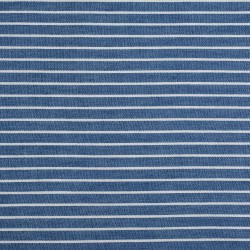 Ткань джинс Полоска 130г/м 60% хлопок, 40% полиэстер арт.1809-9 цв.2 т.голубой/белый уп.50х50см