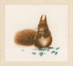 Набор для вышивания LANARTE арт.PN-0175673 Squirrel 20х20 см
