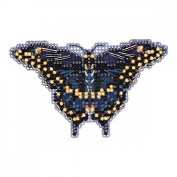 Набор для вышивания бисером MILL HILL Черная бабочка-парусник 6х6 см