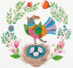 Набор для вышивания PANNA арт. PT-1953 Певчая птичка 30х30,5 см