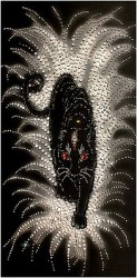 Набор для вышивания хрустальными бусинами ОБРАЗА В КАМЕНЬЯХ арт. 5523 Черная Пантера 34х67,5 см