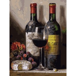 Картины по номерам Белоснежка арт.БЛ.319-AS Вино,сыр и виноград 30х40 см