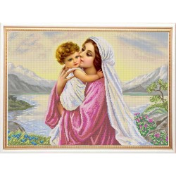 Рисунок на ткани (Бисер) КОНЁК арт. 9969 Мать и дитя 45х60 см