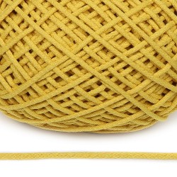 Шнур для вязания круглый х/б 06мм 60184/200 цв.желтый уп.200м