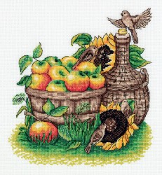 Набор для вышивания KLART арт. 8-344 Урожай яблок 21х22 см
