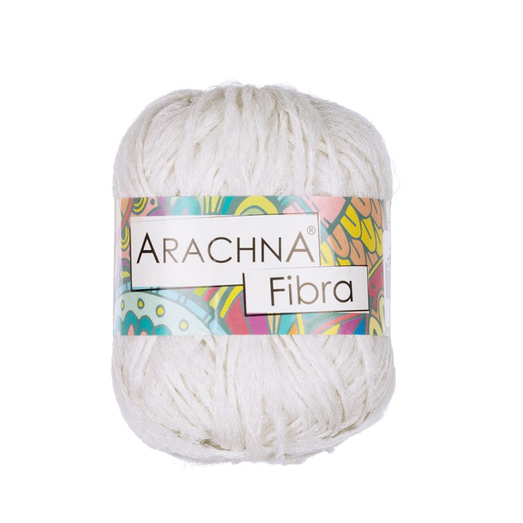 Пряжа ARACHNA Fibra (100% полиэфир) 10х50г/200м цв.01 белый