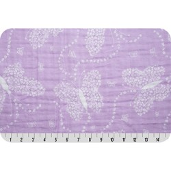Ткань для пэчворка PEPPY Embrace (марлевка) 120 г/м  100% хлопок цв.flowerfly lilac уп.100х125 см