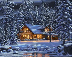 Картины по номерам Зимним вечером GX8141 40х50 тм Цветной