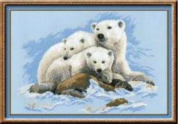 Набор для вышивания РИОЛИС арт.1033 Белые медведи 60х40 см