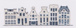 Набор для вышивания THEA GOUVERNEUR арт.552A Дома в стиле Delft Blue 27х11 см