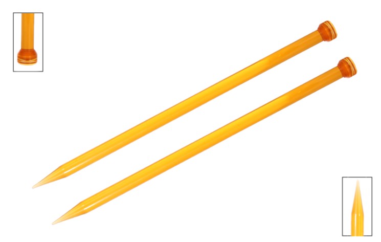 51191 Knit Pro Спицы прямые Trendz 4мм/30см, акрил, оранжевый, 2шт