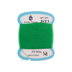 Нитки для вышивания SumikoThread JST3 9 100% шелк 40 м цв.146 ярко-зеленый