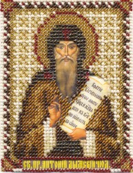 Набор для вышивания PANNA арт. CM-1401 Икона Преподобного Антония Дымского 8,5х10,5 см