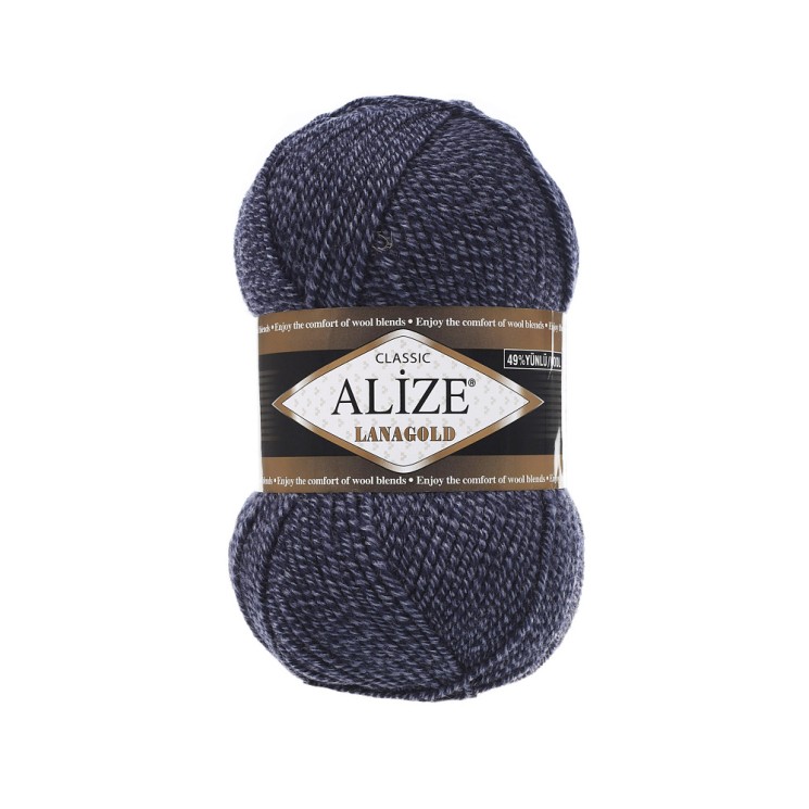 Пряжа для вязания Ализе LanaGold (49% шерсть, 51% акрил) 5х100г/240м цв.901