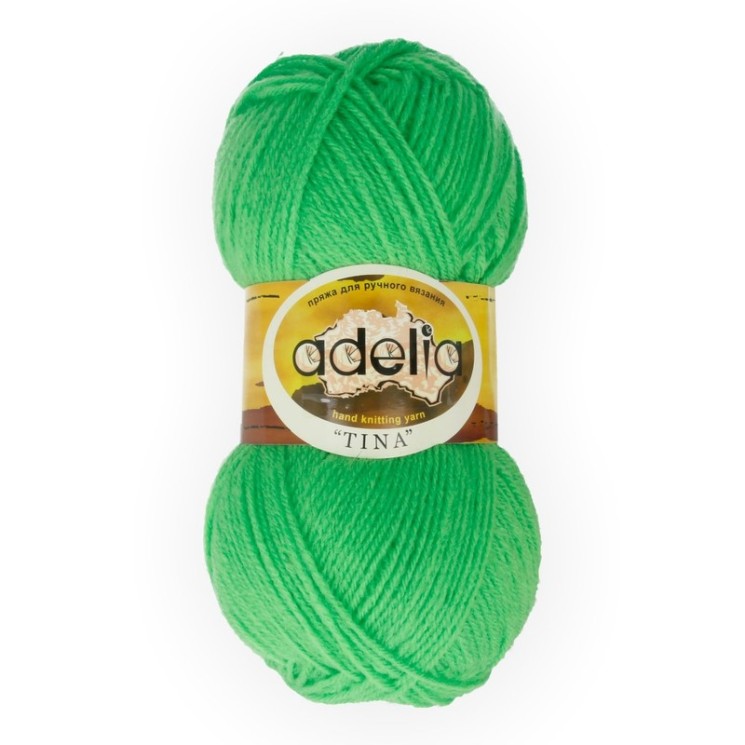 Пряжа ADELIA TINA (100% акрил) 5х100г/308м цв.065 яр.зеленый