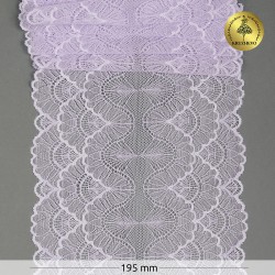 Кружево-стрейч KRUZHEVO арт.TBY.8034 шир.195мм цв.F165 нежная сирень уп.3м