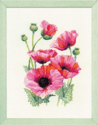 Набор для вышивания РИОЛИС арт.1775 Розовые маки 25х33 см