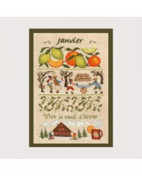 Набор для вышивания Le Bonheur des Dames арт.1150 Janvier (Январь) 18х28 см
