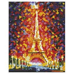 Набор Белоснежка для изготовления картин со стразами на подрамнике арт.БЛ.531-ST-S Париж - огни Эйфелевой башни 20х25 см