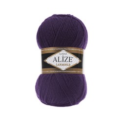 Пряжа для вязания Ализе LanaGold (49% шерсть, 51% акрил) 5х100г/240м цв.388 пурпурный
