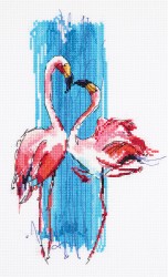 Набор для вышивания PANNA арт. PT-7014 Розовые фламинго 17х25 см